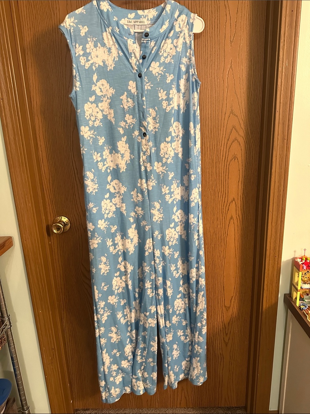 Size small blue floral romper